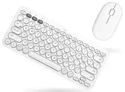 Falabella Teclado Bluetooth Inalámbrico Mouse Silent Multi Dispositivo Blanco Blanco oferta