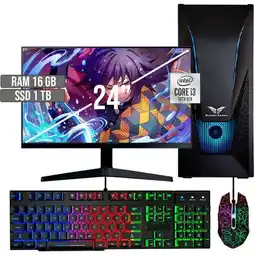 Falabella PC EQUIPO GAMER INTEL CORE I3-10105 SSD 1TB RAM 16GB LED 24 FHD oferta