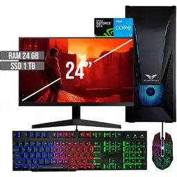 Falabella PC GAMER INTEL CORE I5-12400 GTX 1650 4GB SSD 1TB RAM 24GB LED 24 FHD oferta