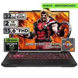 Falabella TUF GAMING A16 RYZEN 7 32GB 2TB RTX 4050 16″ FHD+ 144HZ W11 oferta