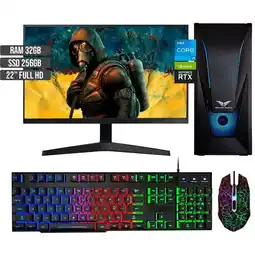 Falabella PC GAMER INTEL CORE I5-12400 RTX 3050 8GB SSD 256GB RAM 32GB LED 22 FHD oferta