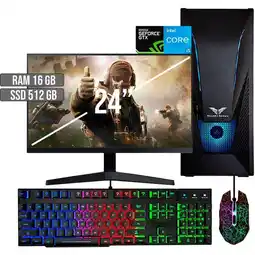 Falabella PC GAMER INTEL CORE I5-12400 GTX 1650 4GB SSD 512GB RAM 16GB LED 24 FHD oferta