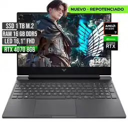 Falabella VICTUS AMD RYZEN 7-8845HS RTX 4070 8GB SSD 1TB RAM 16GB LED 16 FHD 144Hz oferta