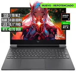 Falabella VICTUS AMD RYZEN 7-8845HS RTX 4070 8GB SSD 1TB RAM 24GB LED 16 FHD 144Hz oferta