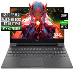 Falabella VICTUS AMD RYZEN 7-8845HS RTX 4070 8GB SSD 1TB RAM 24GB LED 16 FHD 144Hz oferta