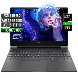 Falabella VICTUS AMD RYZEN 7-8845HS RTX 4070 8GB SSD 1TB RAM 32GB LED 16 FHD 144Hz oferta