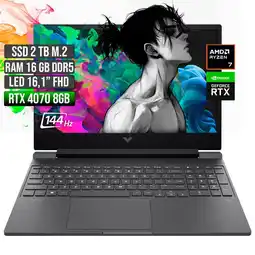 Falabella VICTUS AMD RYZEN 7-8845HS RTX 4070 8GB SSD 2TB RAM 16GB LED 16 FHD 144Hz oferta