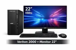 Falabella PC VERITION 2000 + MONITOR 22 100Hz/ INTEL CORE I3 12100 /16GB / SSD 512GB / TECLADO Y MOUSE oferta