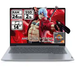 Falabella PORTATIL THINKBOOK RYZEN 5-7533HS 24GB RAM 2TB SSD 14 WUXGA oferta