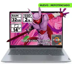Falabella PORTATIL THINKBOOK RYZEN 5-7533HS 32GB RAM 2TB SSD 14 WUXGA oferta