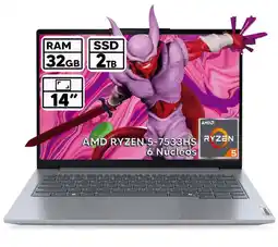 Falabella PORTATIL THINKBOOK RYZEN 5-7533HS 32GB RAM 2TB SSD 14 WUXGA oferta