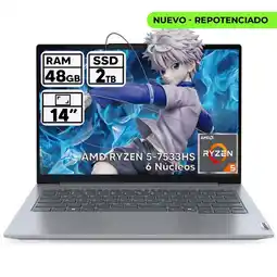 Falabella PORTATIL THINKBOOK RYZEN 5-7533HS 48GB RAM 2TB SSD 14 WUXGA oferta