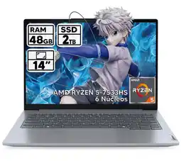 Falabella PORTATIL THINKBOOK RYZEN 5-7533HS 48GB RAM 2TB SSD 14 WUXGA oferta