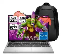 Falabella PORTÁTIL INTEL CORE I7 1355U 32 GB RAM 1 TB SSD 15,6″ FHD COLOR PLATINUM SILVER oferta