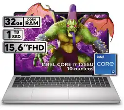 Falabella PORTÁTIL INTEL CORE I7 1355U 32 GB RAM 1 TB SSD 15,6″ FHD COLOR PLATINUM SILVER oferta