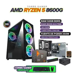 Falabella PC Gamer Ryzen 5 8600G / 32GB DDR5 / A620 / SSD 512GB / 4 FANS RGB / 350W oferta