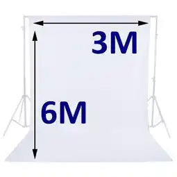 Falabella Telón blanco para fondo de estudio fotográfico 3m x 6m oferta