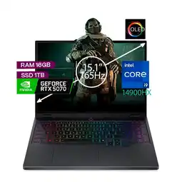 Falabella Portátil Gamer Legion 5 Intel Core 9 14900HX 16GB/ 1TB SSD RTX 5070 8GB 15,1 OLED oferta