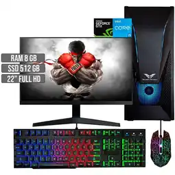 Falabella PC EQUIPO GAMER INTEL CORE I5-12400 GTX 1650 4GB SSD 512GB RAM 8GB LED 22 FHD oferta
