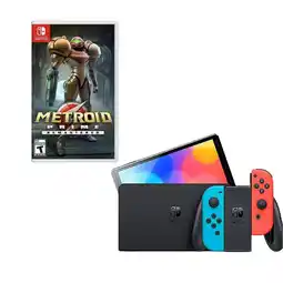 Falabella Switch Oled Neon Con Juego Mertroid Prime oferta