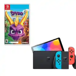Falabella Switch Oled Neon Con Juego Spyro Trilogy oferta