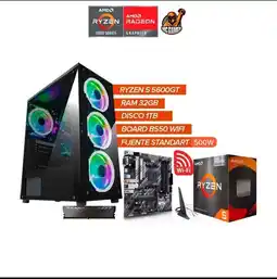 Falabella PC Gamer Ryzen 5 5600G / B550 WiFi / 32GB RAM / 1TB SSD / Fuente 500W oferta