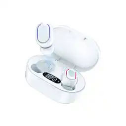 Falabella AUDIFONOS BLUETOOTH BLANCOS RECARGABLES CON ESTUCHE LED oferta