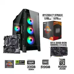 Falabella PC GAMER RYZEN 7 5700X - RTX 5050 8GB - SSD 512GB - 32GB RAM - CHASIS 4FANS oferta