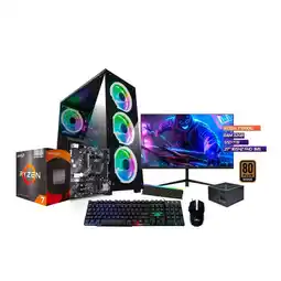 Falabella PC Gamer Ryzen 7 5700G / 32GB Ram / 1TB SSD / Board A520 / 700W 80+ / Monitor 27'' 180Hz + Combo oferta