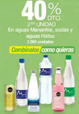 Jumbo Hatsu aguas manantial, sodas y aguas oferta