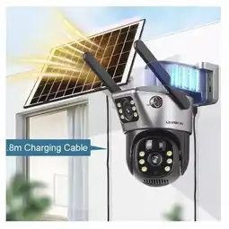 Falabella Camara de Seguridad Wifi 4G con Panel Solar Simcard Doble Lente Exterior oferta