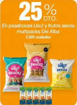 Jumbo En pasabocas Uau! y frutos secos multipacks Del Alba oferta