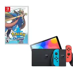 Falabella Switch Oled Neon Con Juego Pokemon Espada oferta