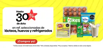 En ref. seleccionadas de lácteos, huevos y refrigerados