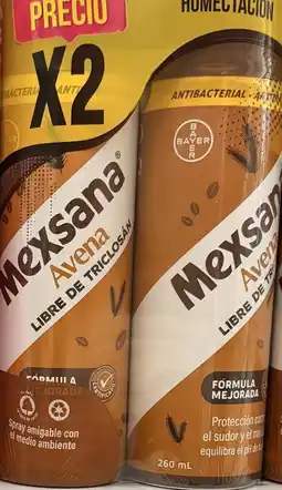 Éxito Mexsana talco en spray avena oferta