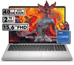 Falabella PORTÁTIL INTEL CORE I7 1355U 48 GB RAM 2 TB SSD 15,6″ FHD COLOR PLATINUM SILVER oferta