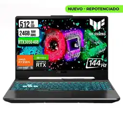 Falabella TUF A15 AMD RYZEN 5 7535HS SSD 512GB RAM 24GB DDR5 15,6 FHD RTX 3050 4GB oferta