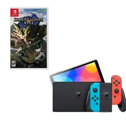 Falabella Switch Oled Neon Con Juego Monster Hunter Rise oferta