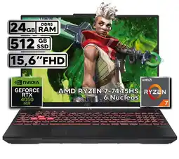 Falabella TUF GAMING A16 RYZEN 7 24GB 512GB RTX 4050 16″ FHD+ 144HZ W11 oferta