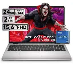 Falabella PORTÁTIL INTEL CORE I7 1355U 24 GB RAM 2 TB SSD 15,6″ FHD COLOR PLATINUM SILVER oferta