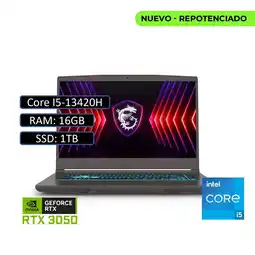 Falabella PORTATIL GAMER THIN 15 Intel Core i5 13420H 16GB RAM 1TB SSD RTX 3050 15.6″ oferta