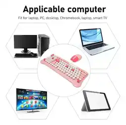 Falabella Teclado Rosa Inalámbrico Portátil Con Mouse oferta