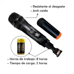 Falabella 2 Microfono Inalambrico para Karaoke Dinamico Profesional oferta