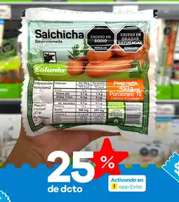 Éxito Colanta salsicha seleccionada oferta