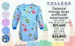 Almacenes Only Delantal manga larga antifluido estampado oferta