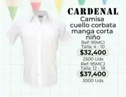 Almacenes Only Cardenal camisa cuello corbata manga corta niño oferta