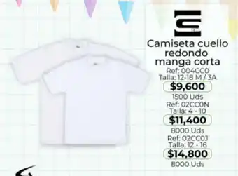 Camiseta cuello redondo manga corta