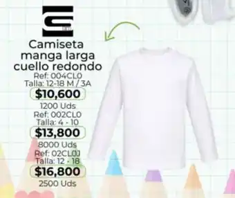 Camiseta manga larga cuello redondo