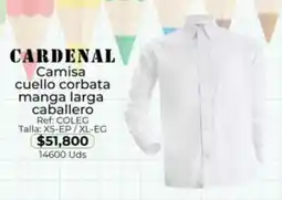 Almacenes Only Cardenal camisa cuello corbata manga larga caballero oferta