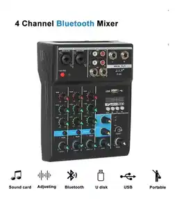 Falabella Consola Mixer Mezcladora Sonido 4 Canales A4 Bluetooth Graba 110v oferta